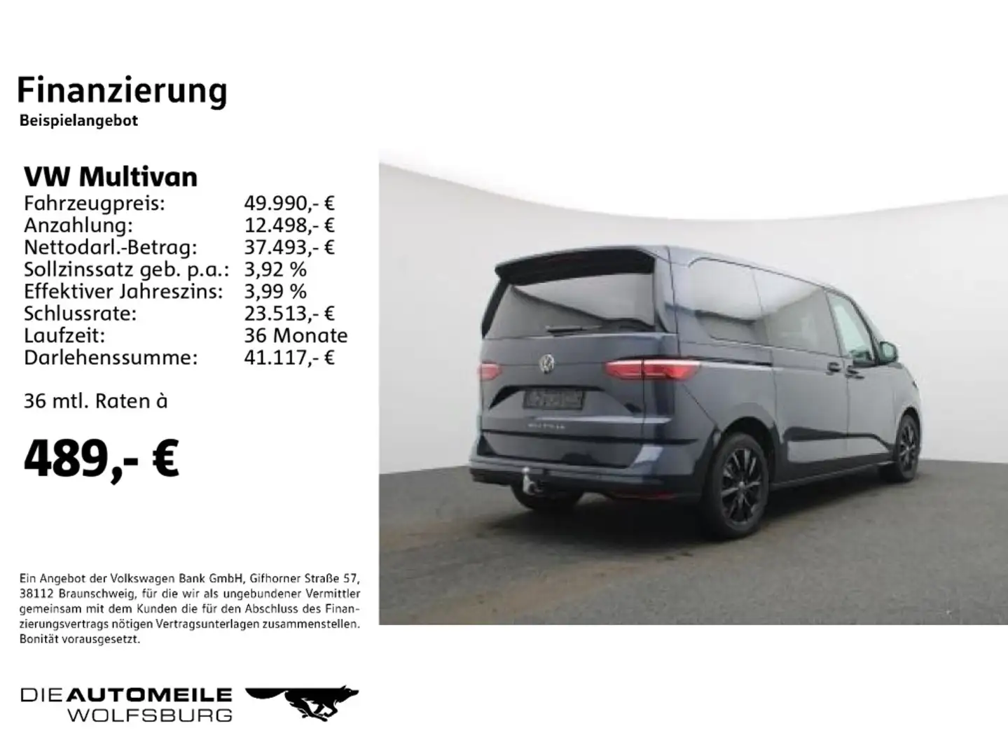 Volkswagen T7 Multivan T7 Multivan KÜ 2.0 TDI DSG Life VIS a Vis/Alu 18 Blu/Azzurro - 2