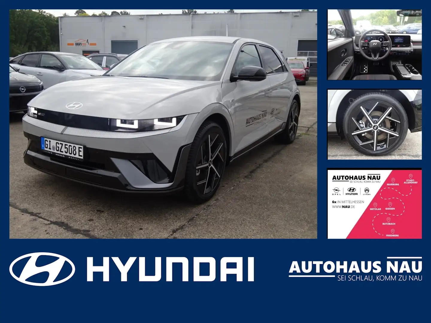 Hyundai IONIQ 5 N Line Elektro ACC+LED+Navi+SHZ+2xKlima Grau - 1