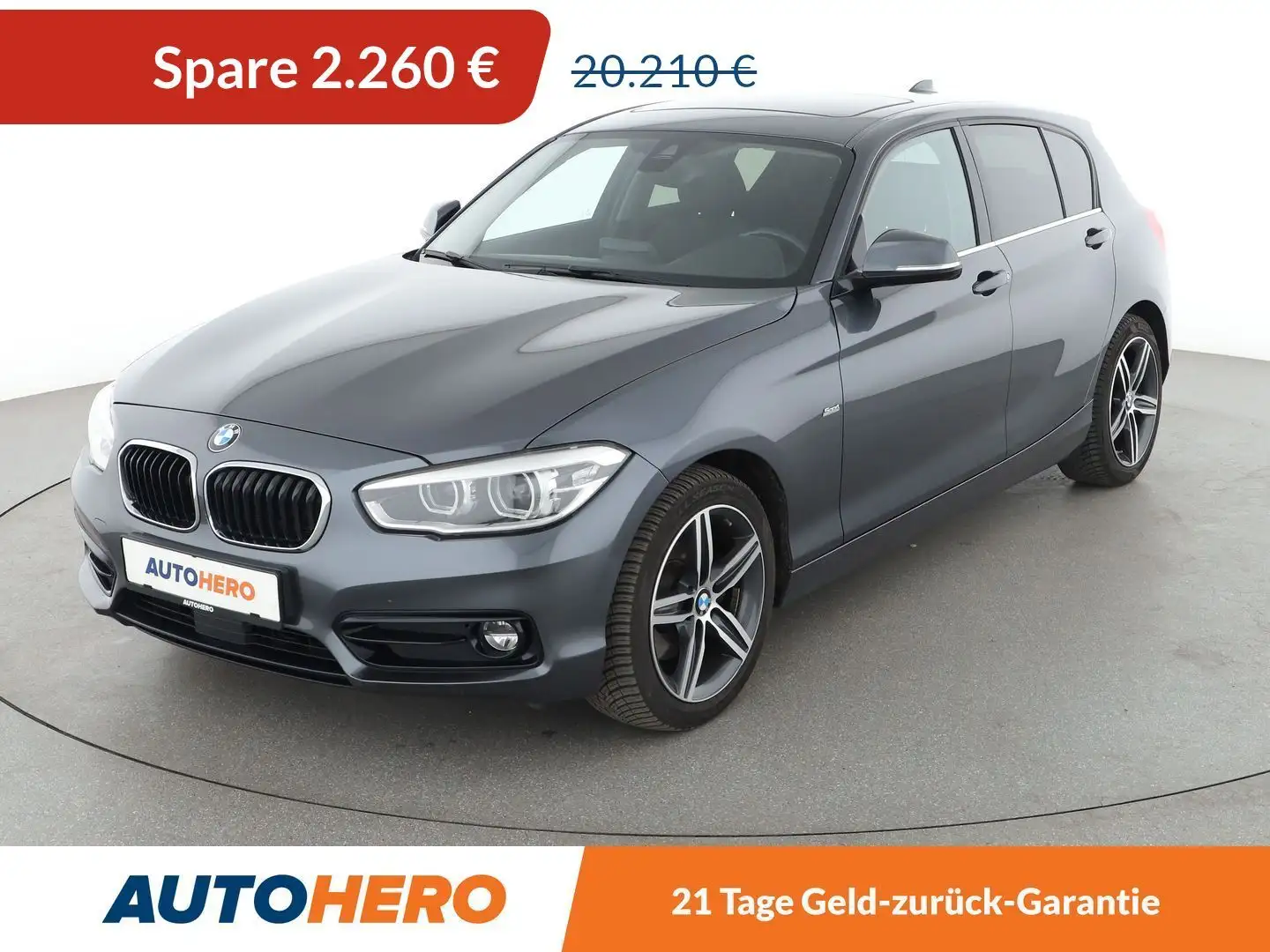 BMW 125 125i Sport Line Aut.*NAVI*LED*PDC*SHZ*ACC*PANO* Grau - 1