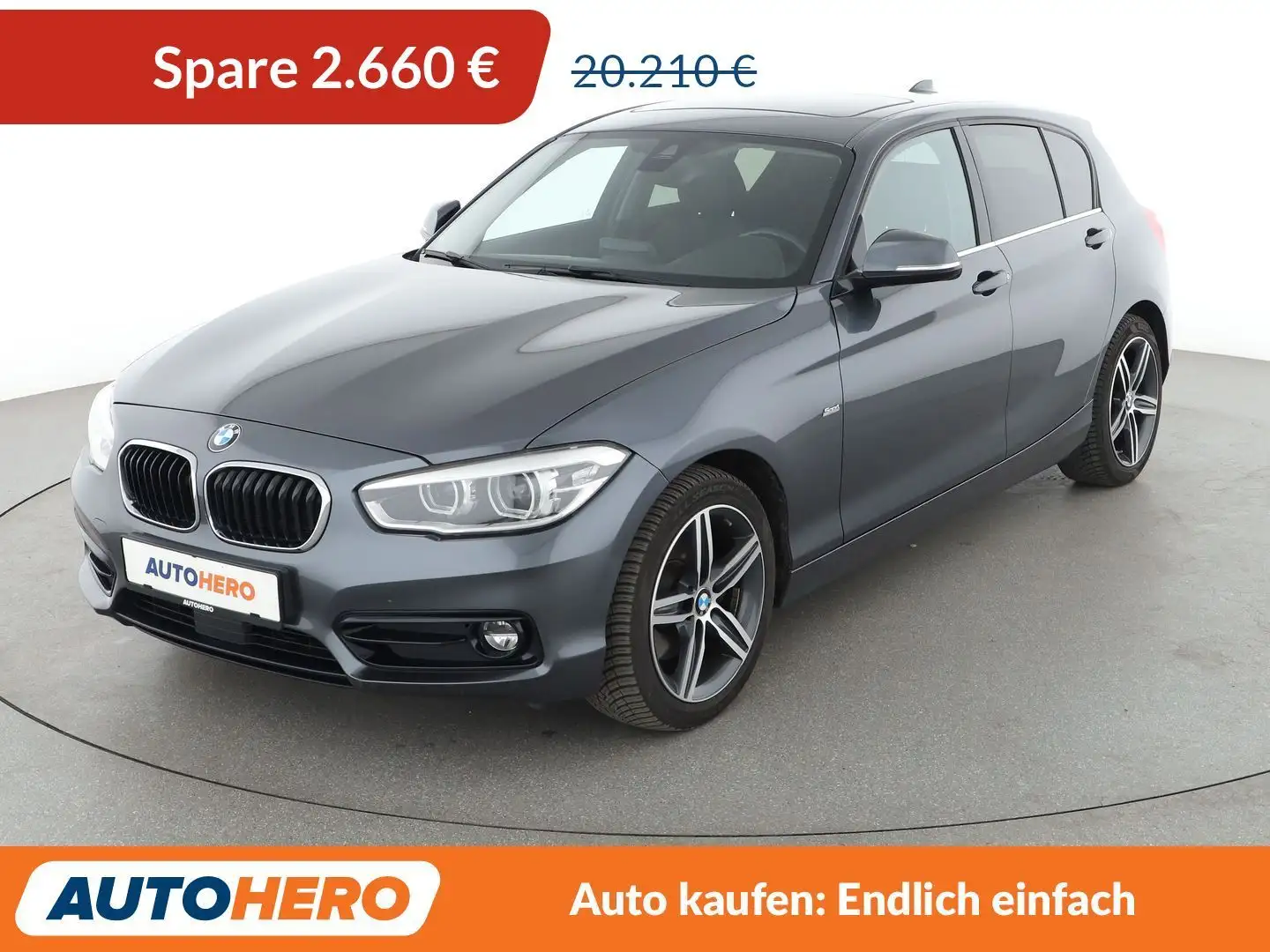 BMW 125 125i Sport Line Aut.*NAVI*LED*PDC*SHZ*ACC*PANO* Šedá - 1
