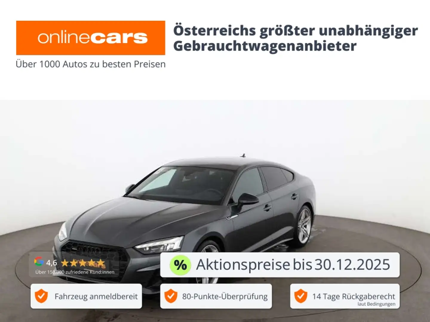 Audi A5 SB 40 TDI quattro S-Line Aut MATRIX SKY NAVI Grau - 1