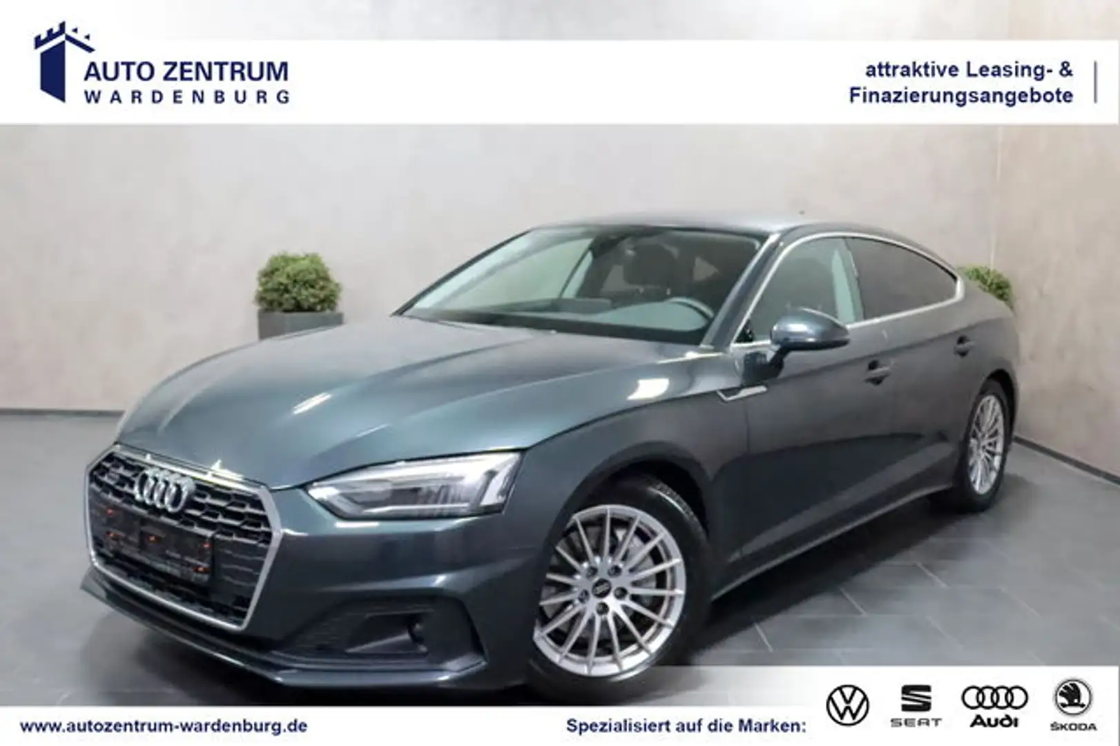 Audi A5 Sportback 40 TDI Quattro CAM LED B&O NAVI SHZ Gris - 1