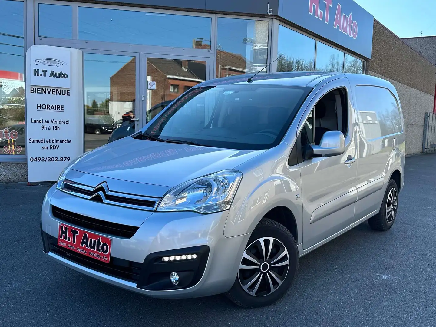 Citroen Berlingo 1.6 BlueHDi/Etat neuf/3 places/Airco/83.000Kms Gris - 1
