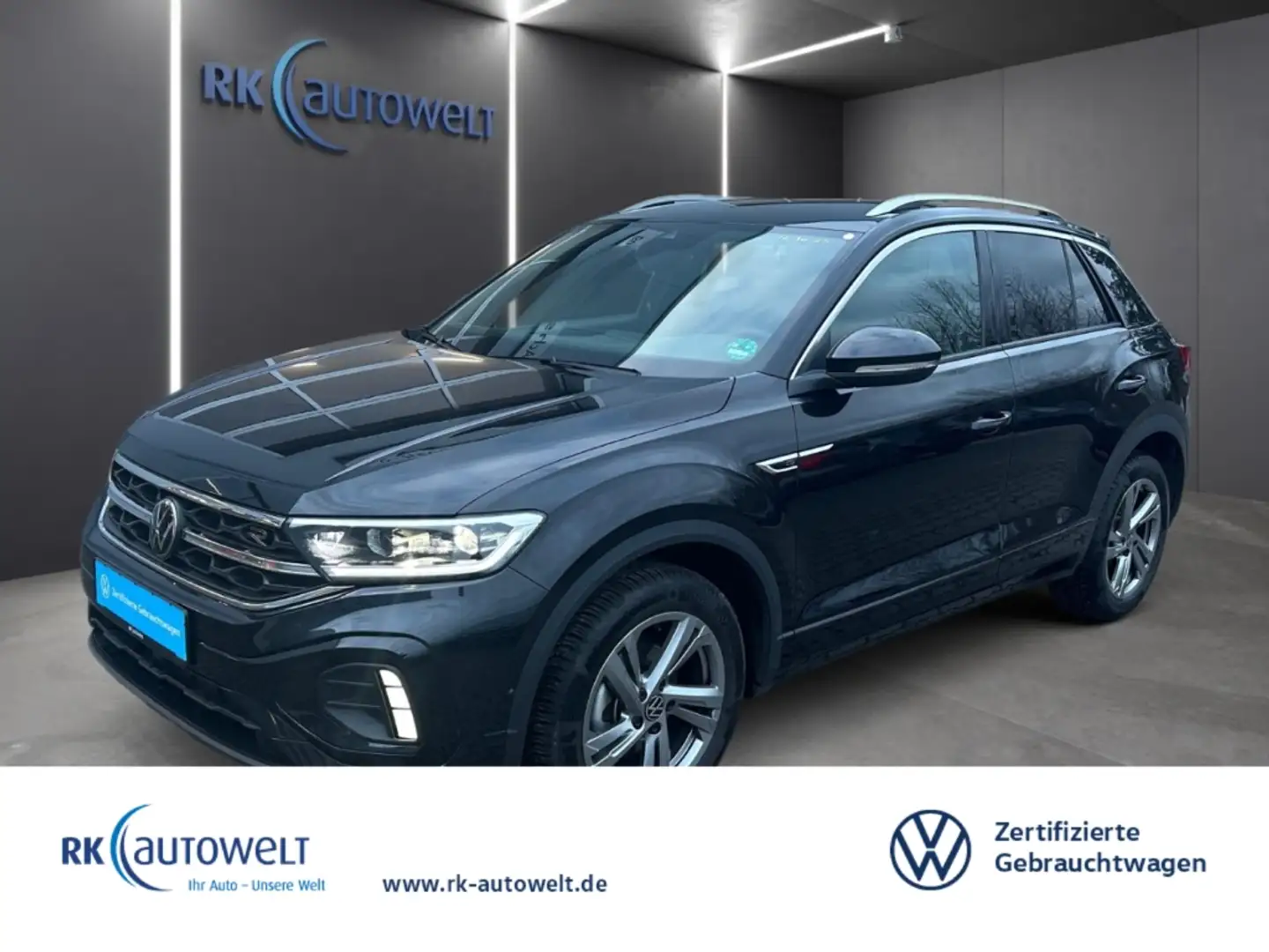 Volkswagen T-Roc R-Line 1.5 TSI DSG LED Navi AHK Climatronic Sitzhe Schwarz - 1