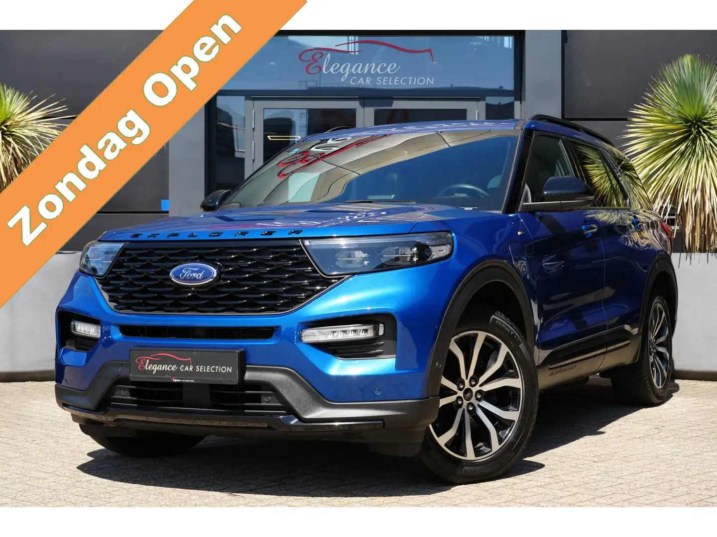 Ford Explorer 3.0 V6 EcoBoost PHEV ST-Line 7P 457pk Panoramadak/ Blauw - 1