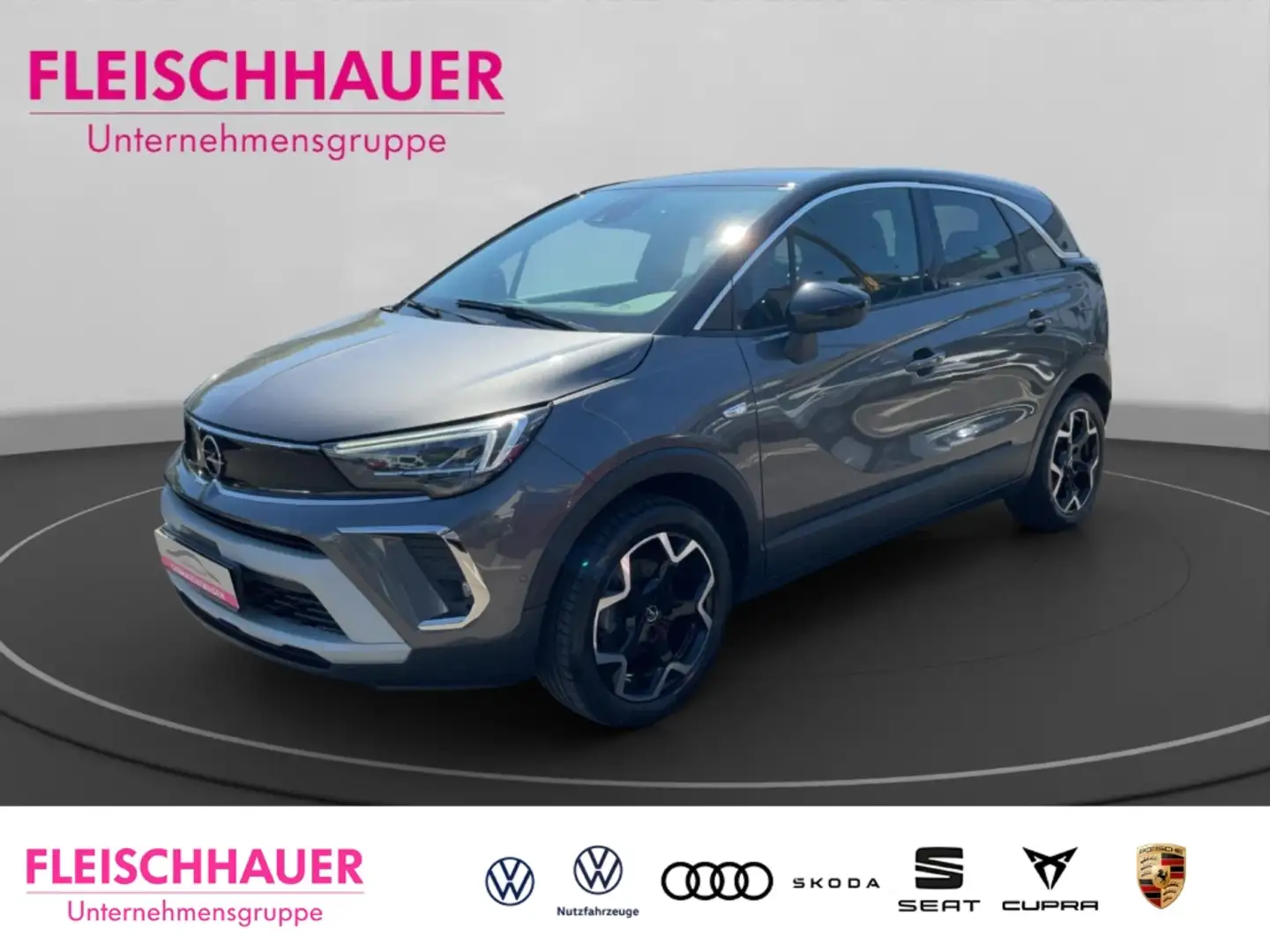 Opel Crossland X 1.2 Turbo Elegance Navi LED Apple CarPlay Klima Grau - 1