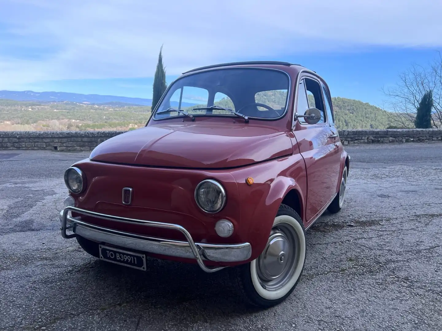 Fiat 500 modele L de 1969 completement restauré Czerwony - 1