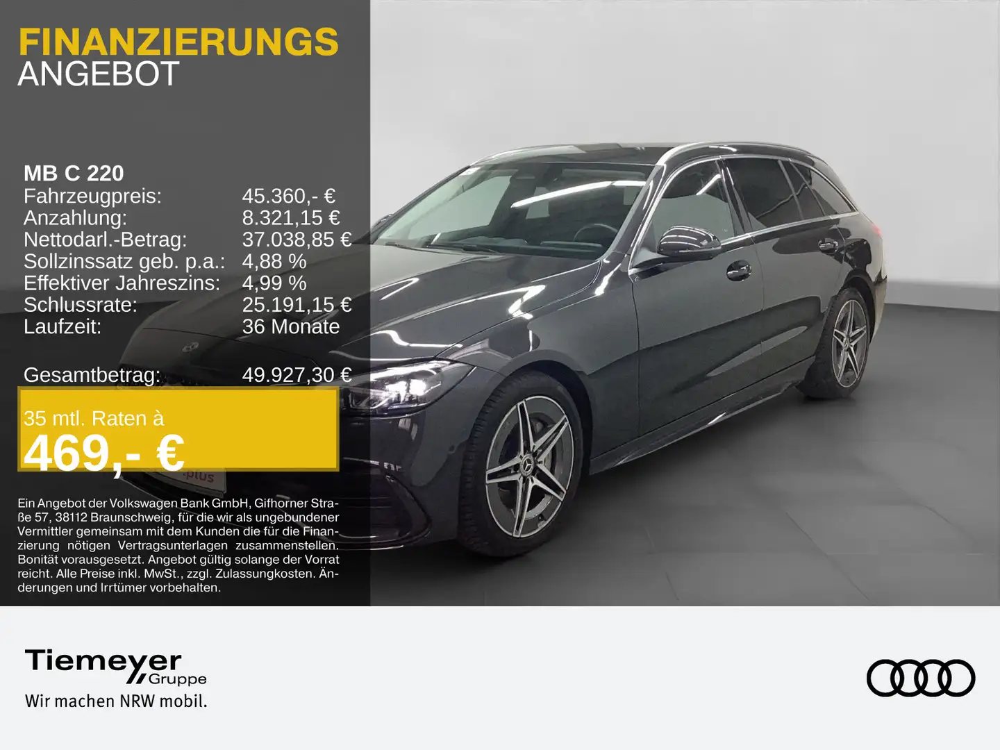 Mercedes-Benz C 220 T d 4 Matic AMG LINE LM18 NAVI 360° Grau - 1