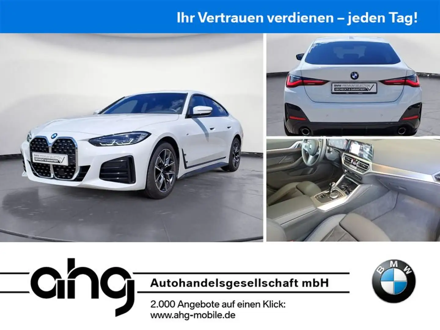 BMW 420 M Sport AHK Blanc - 1