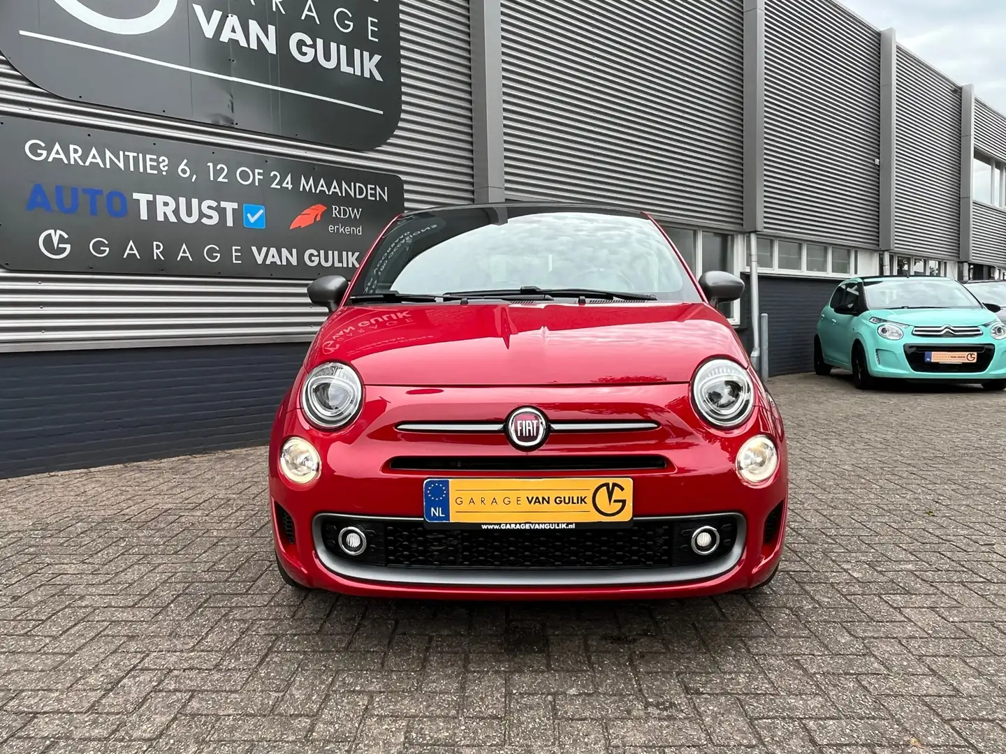 Fiat 500C 1.2 69 PK Cabriolet,Airco,Cruise,Lmv,ElektrRamen,S Rood - 2