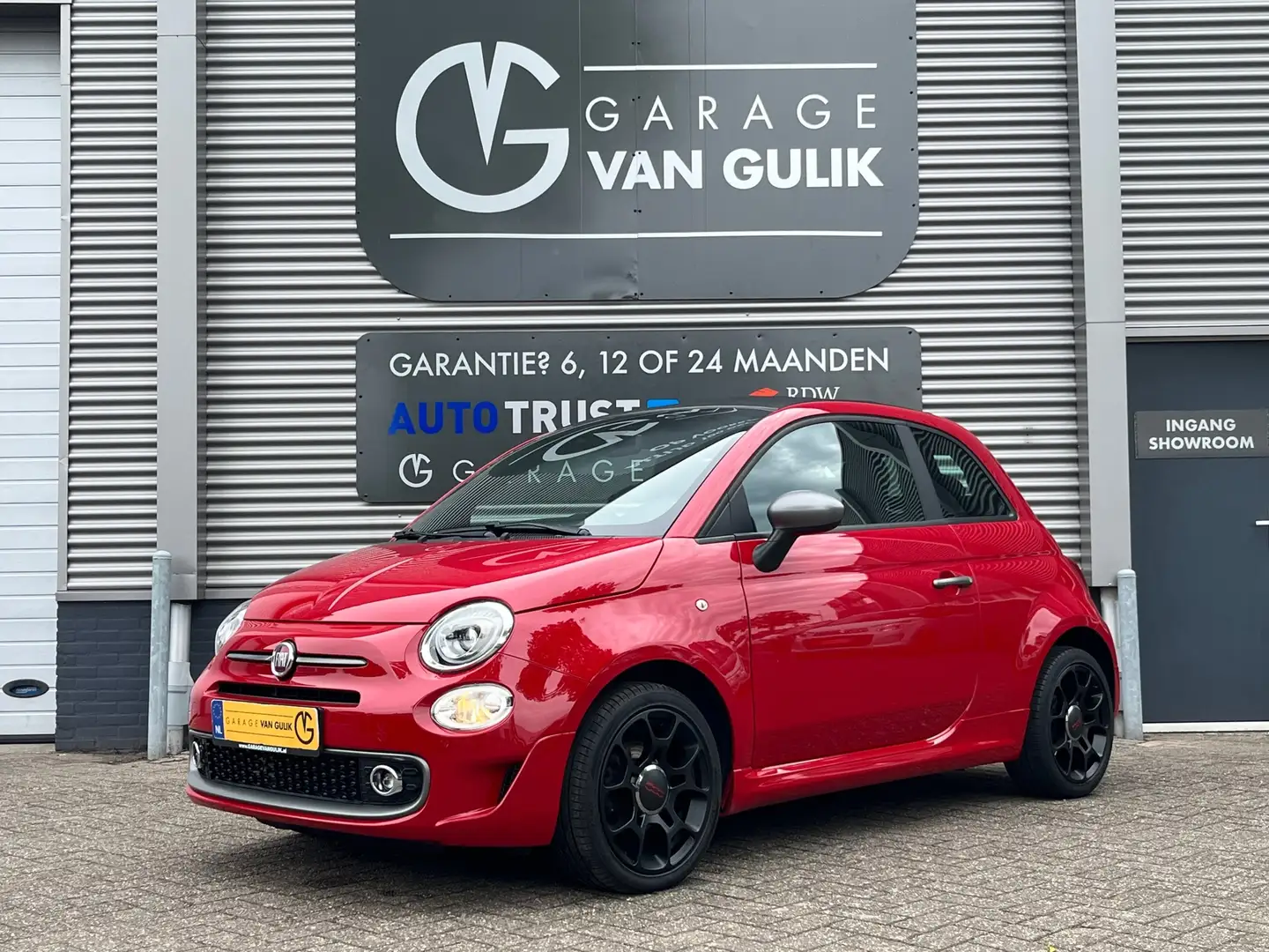 Fiat 500C 1.2 69 PK Cabriolet,Airco,Cruise,Lmv,ElektrRamen,S Rood - 1