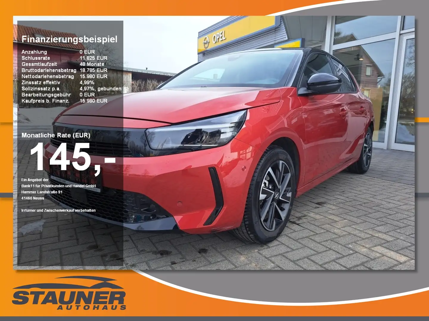 Opel Corsa F 1.2 Turbo GS LED Kam. Navi SHZ AUT PDC Rouge - 1