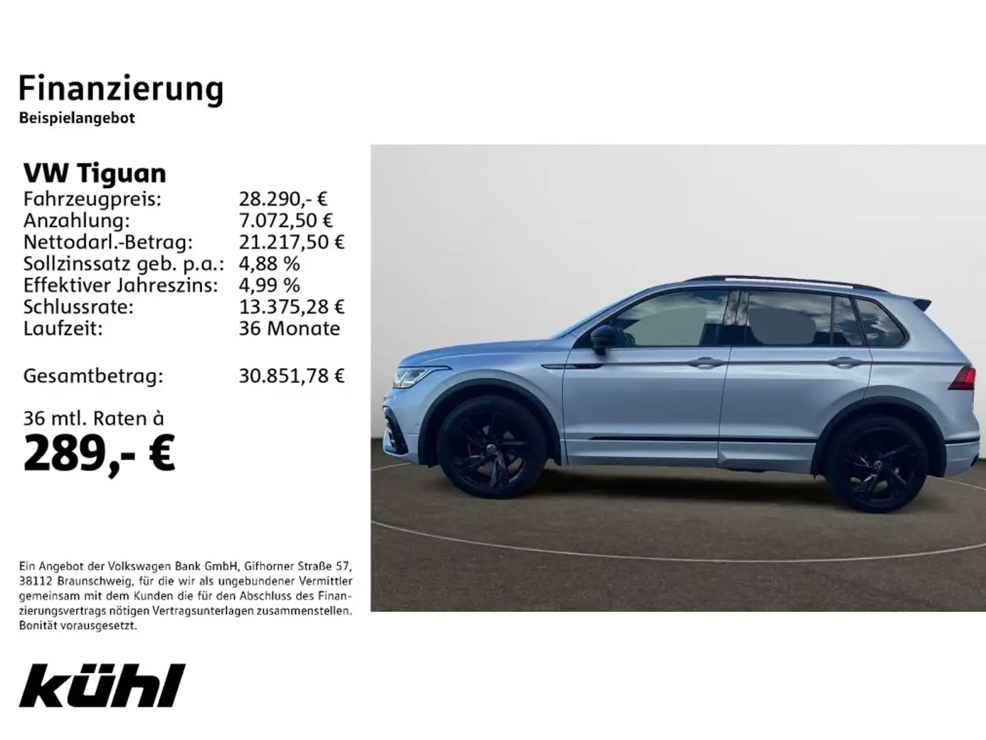 Volkswagen Tiguan 1.5 TSI DSG R-Line Navi,Black Style Silber - 2