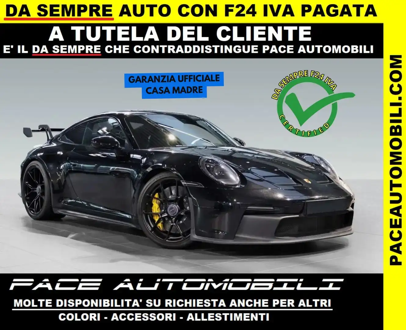 Porsche 992 IVA ESPOSTA 911 GT3 FRENI CARBOCERAMICI PCCB LED Nero - 1