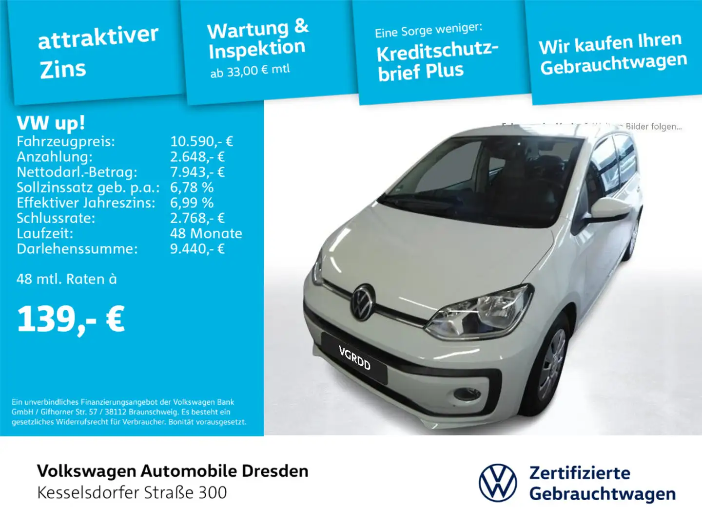 Volkswagen up! . Weiß - 1