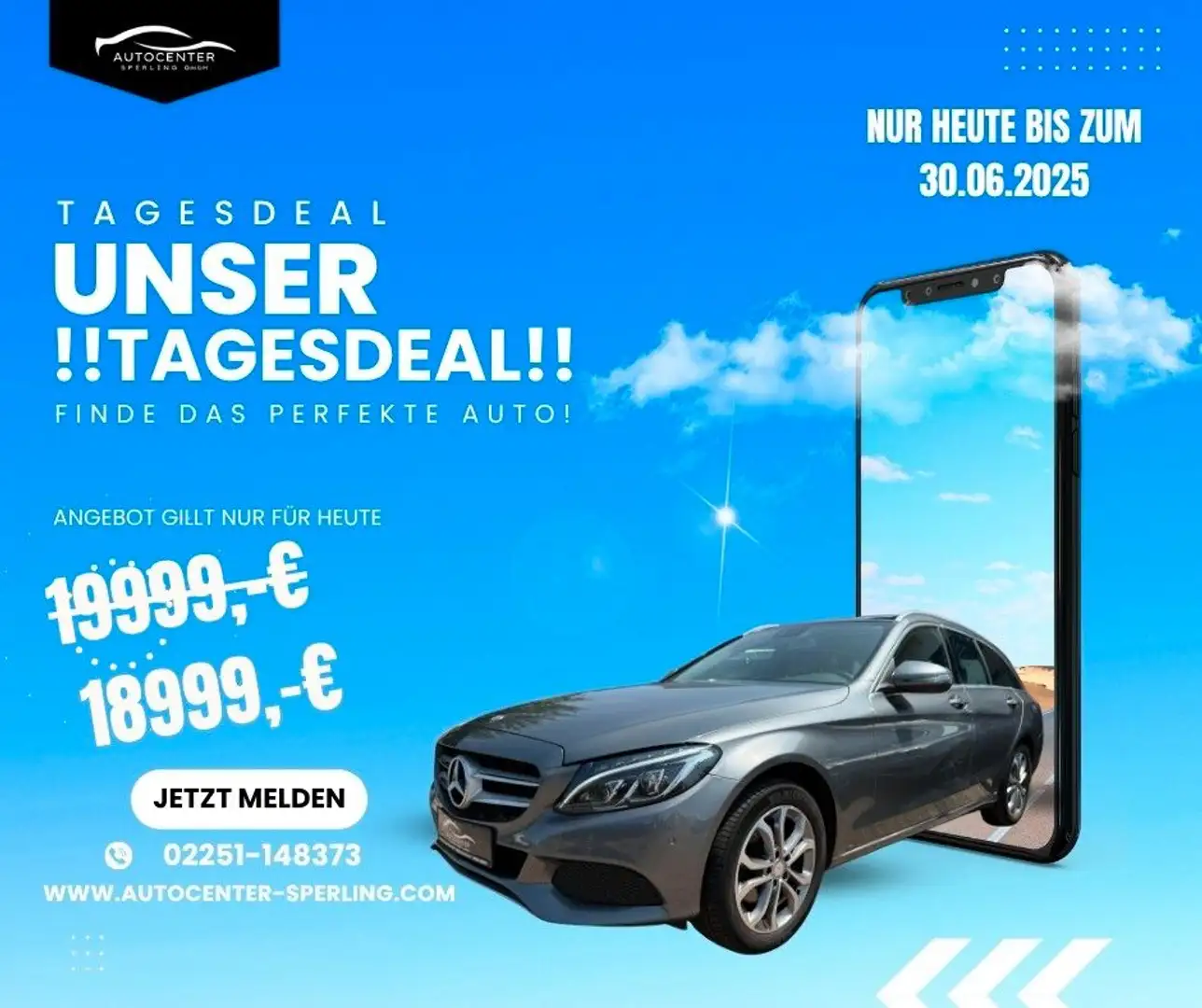 Mercedes-Benz C 220 T BlueTec Avantgrde*LED*Leder*Panorama*Navi Gris - 1