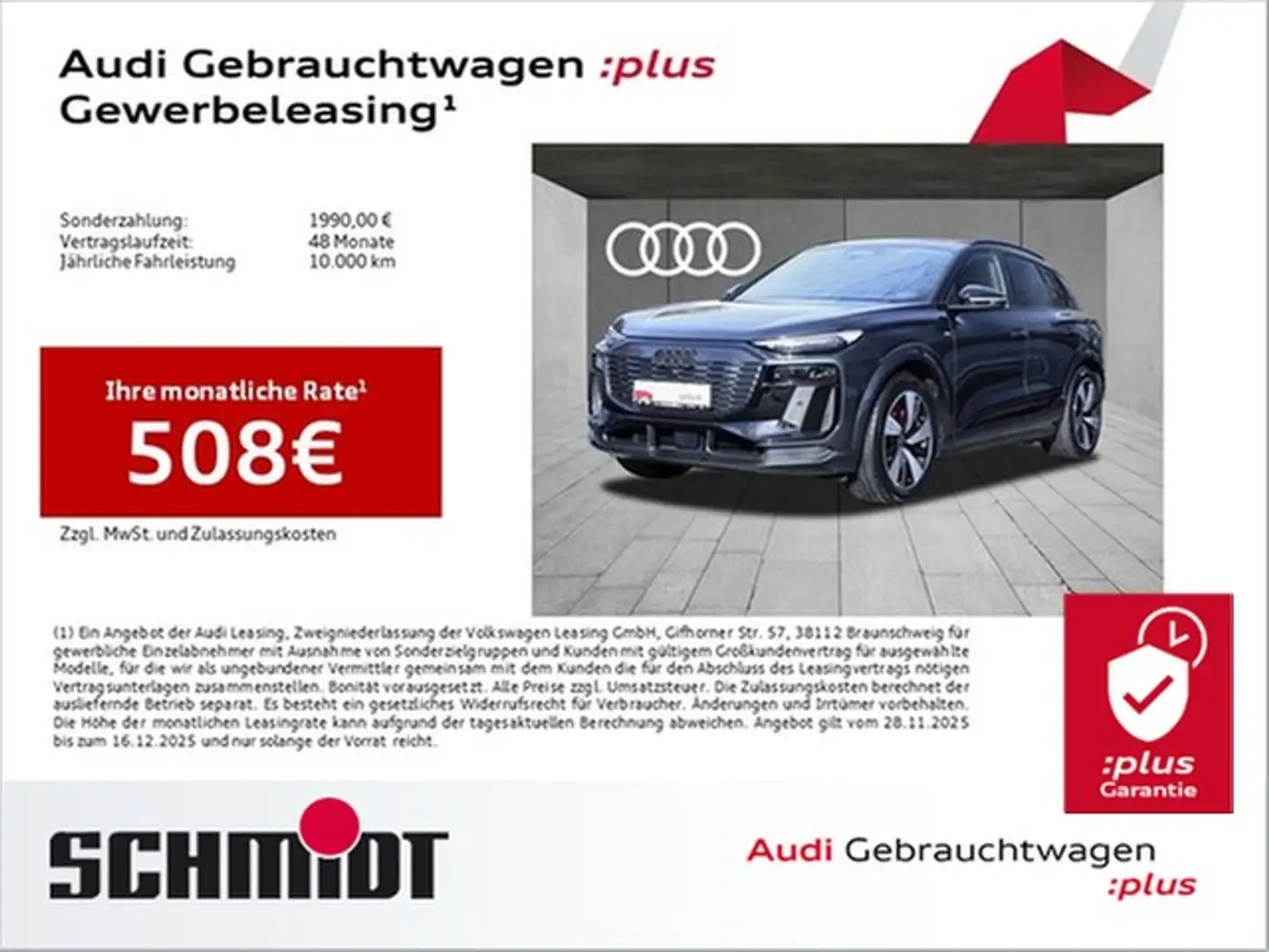 Audi Q6 e-tron S line LM20 LED+ AHK Tech+ Teilleder Grau - 1