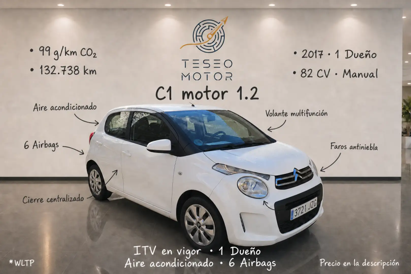 Citroen C1 1.2 PureTech Feel Edition Blanco - 2
