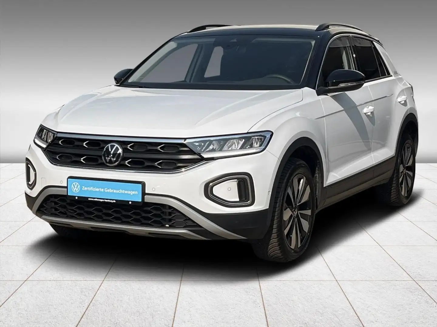 Volkswagen T-Roc 1.0 TSI Goal AHK Kamera Klima LED Navi Sitzhzg Weiß - 1