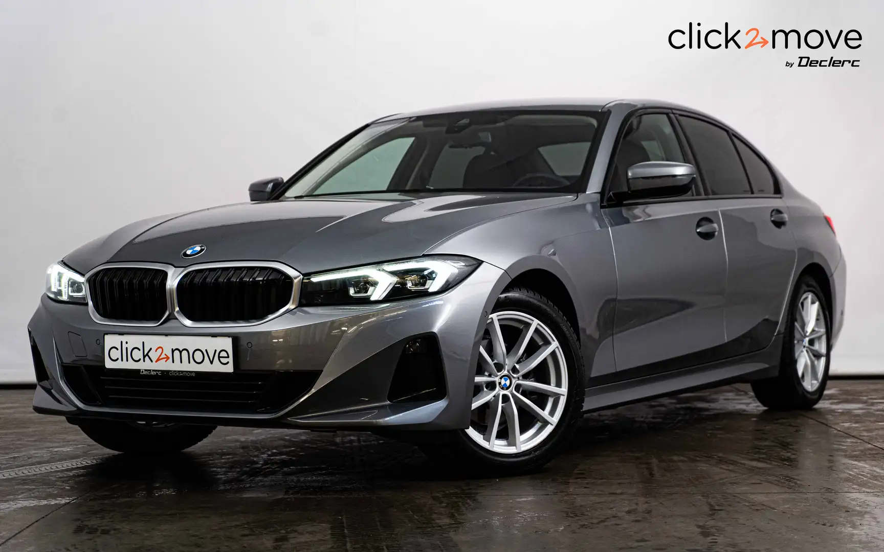 BMW 318 318dA 150ch Facelift *Cuir* Сірий - 1