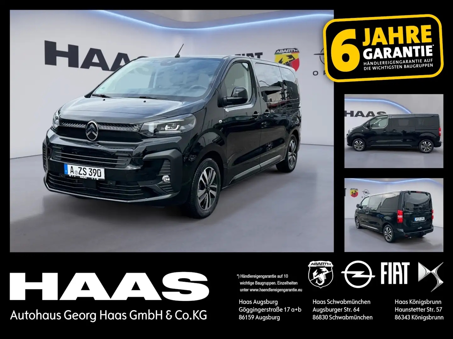 Citroen Spacetourer 2.0 BlueHDi 8-Sitze verf. ab Okt 25 Schwarz - 1