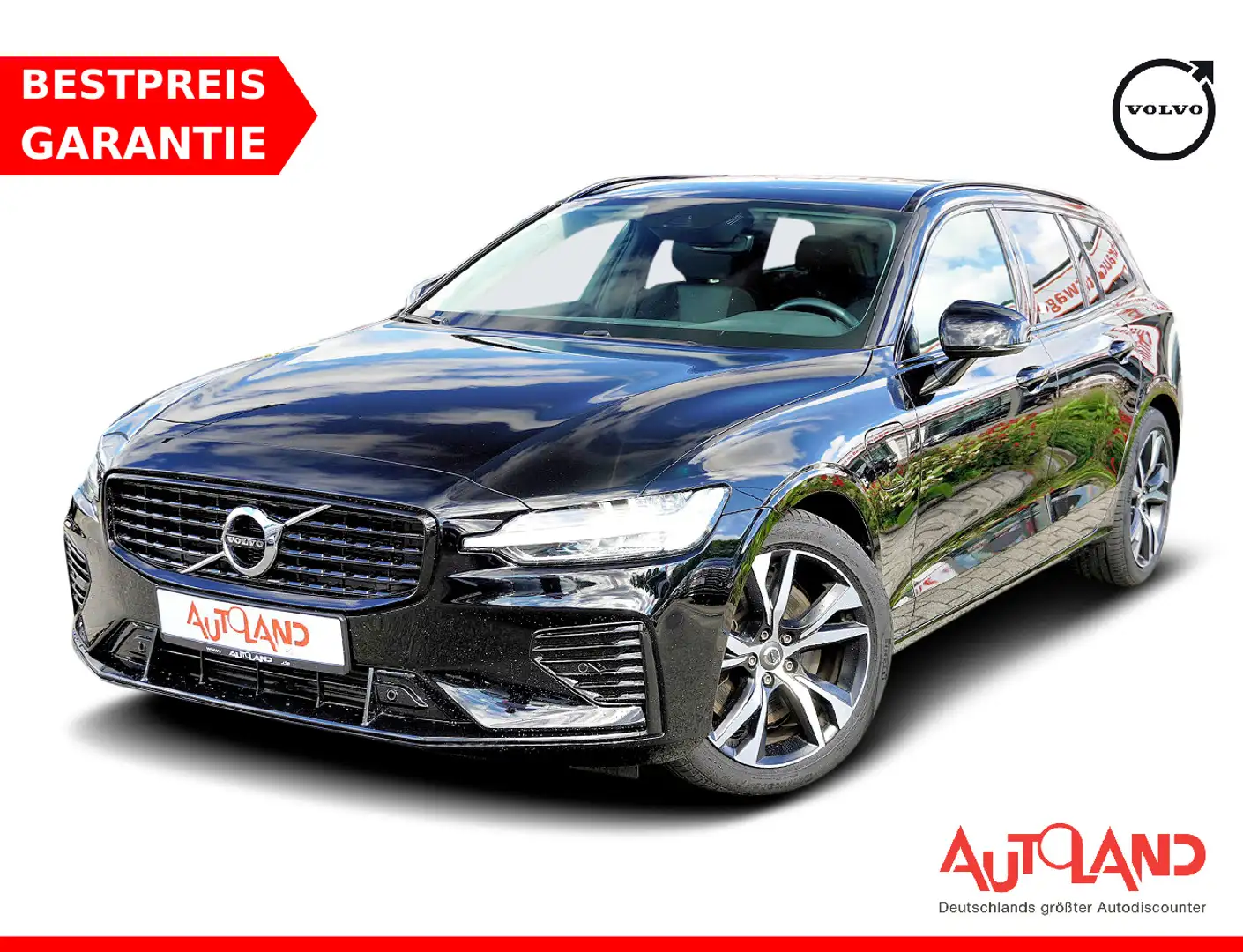 Volvo V60 Kombi 2.0 Hybrid AWD R Design LED Navi AHK Schwarz - 1