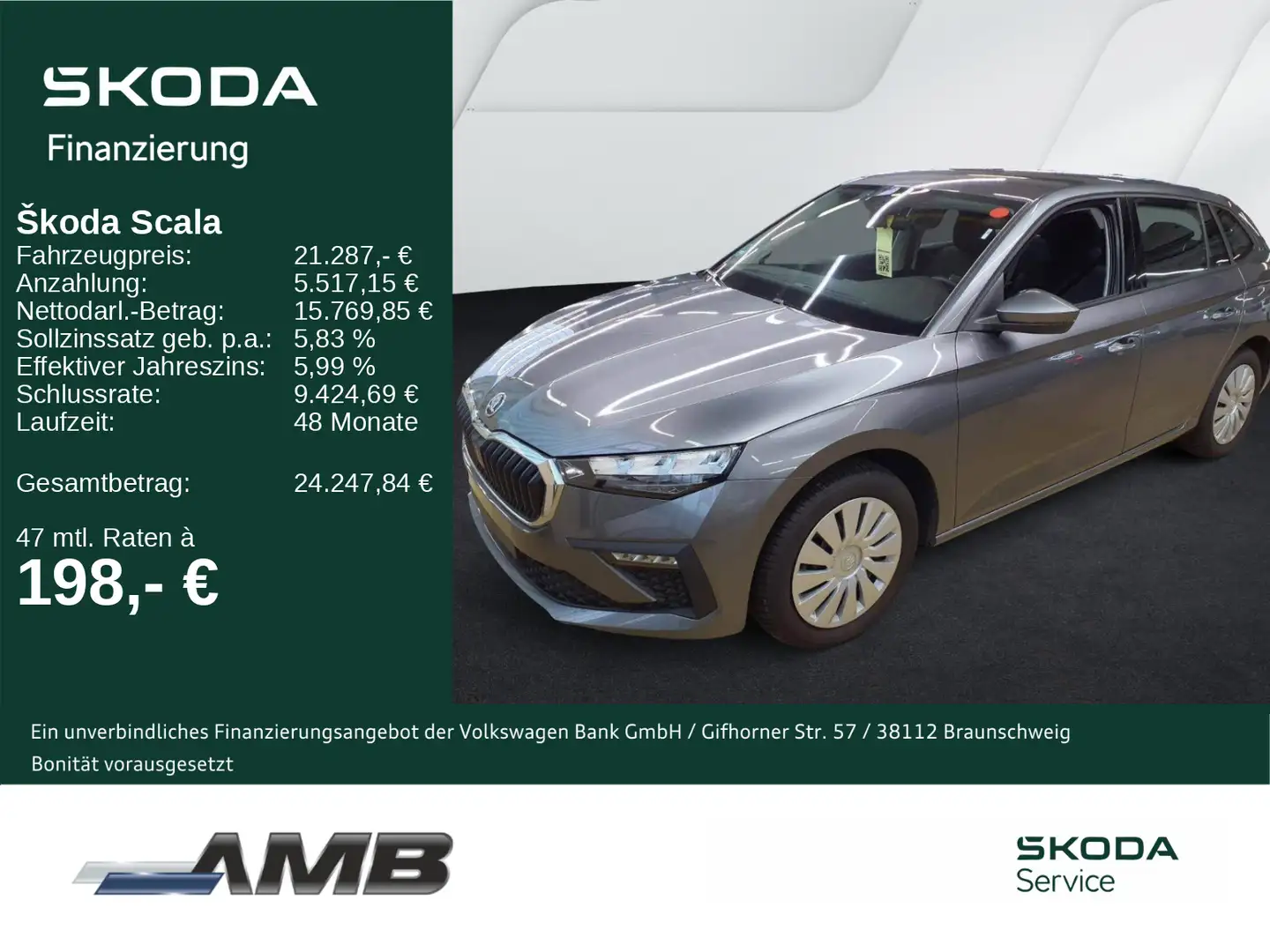Skoda Scala Essence 1.0 TSI DSG/LED/Sitzh/Einparkhilfe Grau - 1