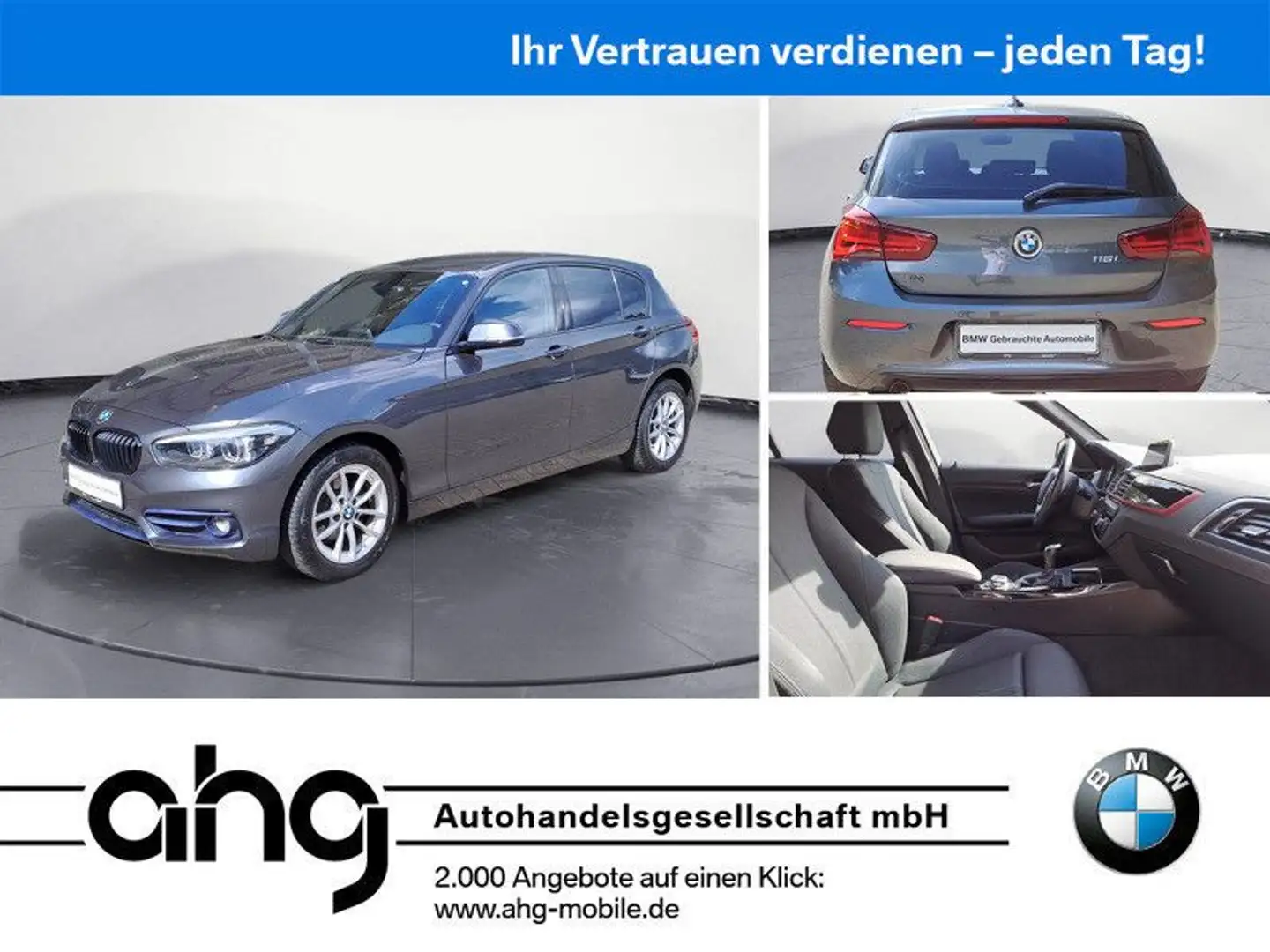 BMW 116 i Edition Sportline Shadow Navi Business PDC Grau - 1