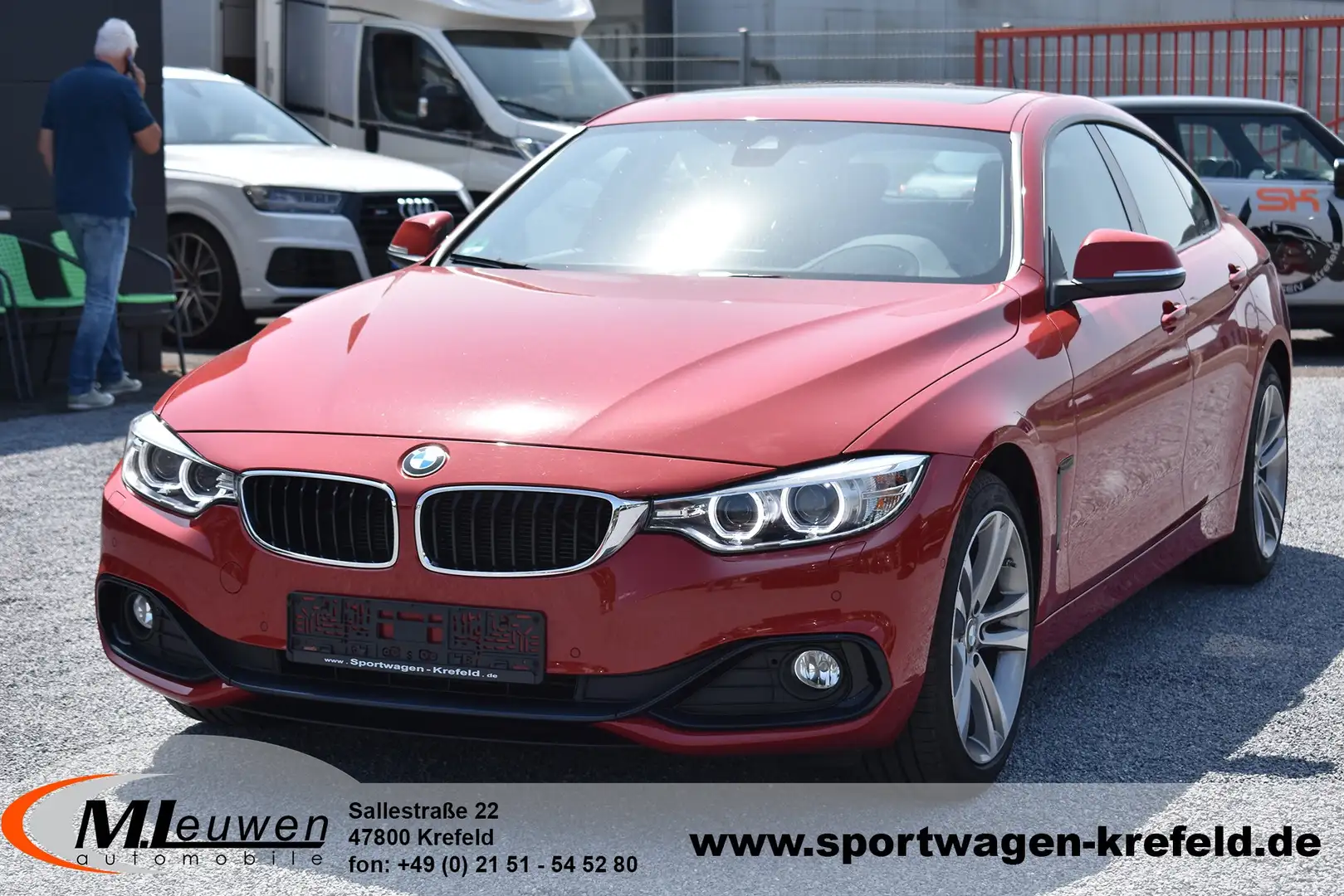 BMW 420 420d GC xDrive *LEDER*NAVI*HUD*ALU*PDC*SHZG* Rood - 1