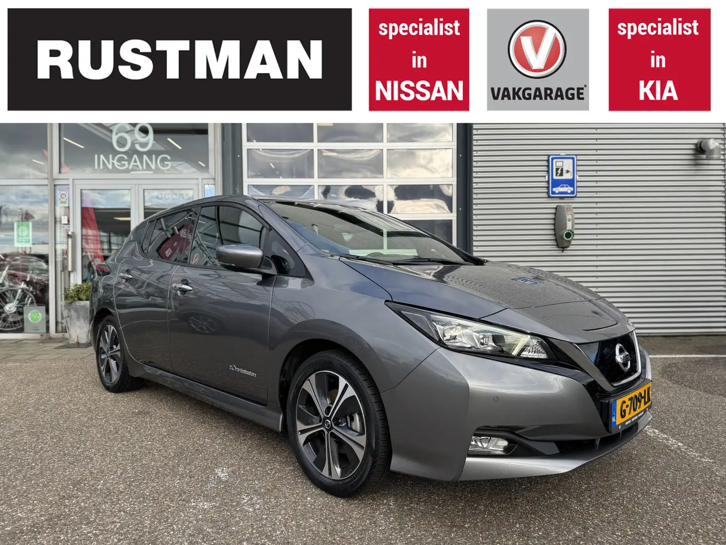 Nissan Leaf Tekna 40 kWh lage km !! Grijs - 1