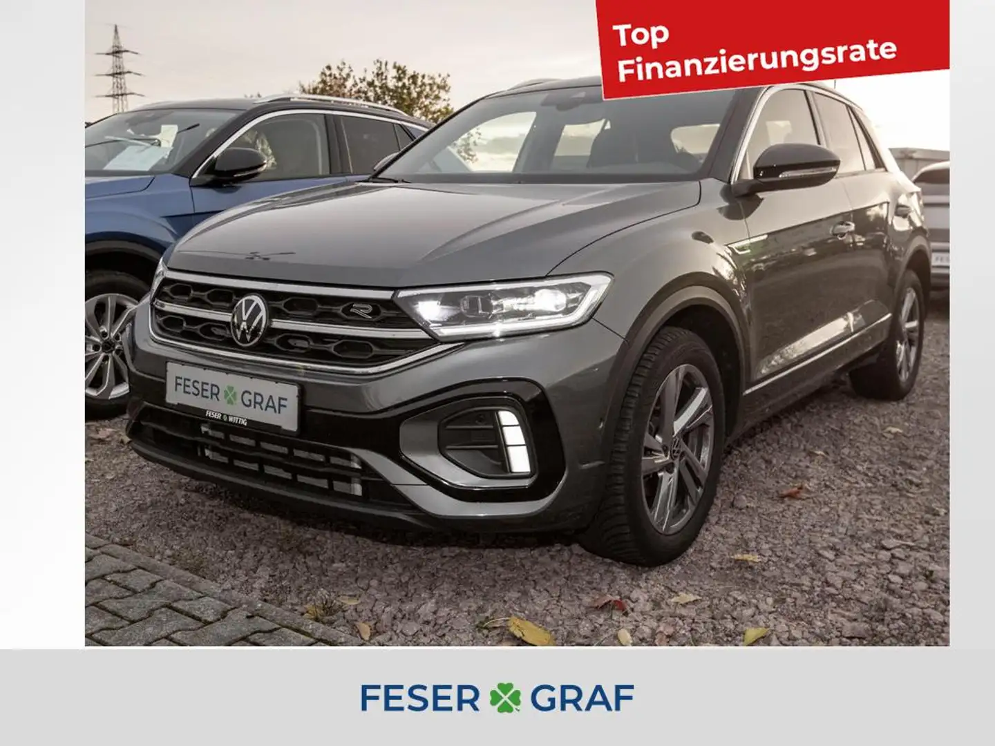 Volkswagen T-Roc 1.5 TSI R-Line DSG ACC/Navi/LED-Plus/AHK/SHZ Grau - 1