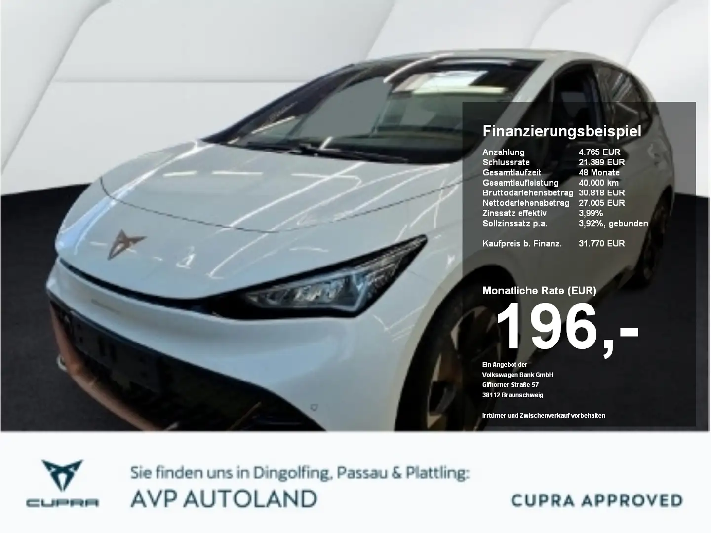CUPRA Born 170 kW 63 kWh Alb - 1