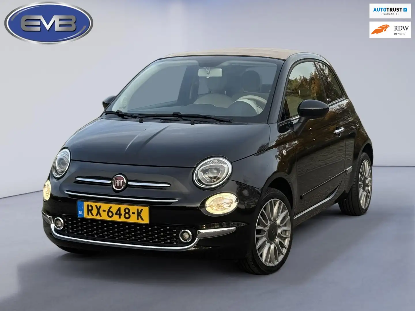 Fiat 500C 1.2 Popstar 4 cilinder , climaat control , cruisec Negro - 1