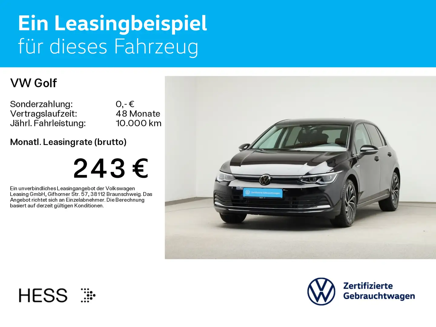 Volkswagen Golf VIII 1.5 eTSI DSG STYLE*AHK*KAMERA*LED*NAVI Czarny - 2