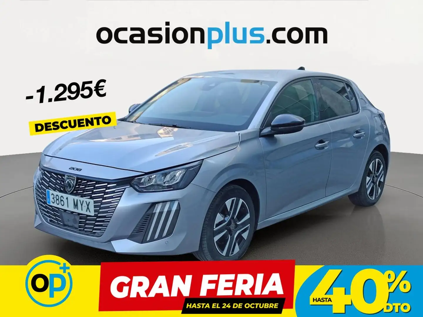 Peugeot 208 1.2 Puretech S&S Allure 100 Gris - 1