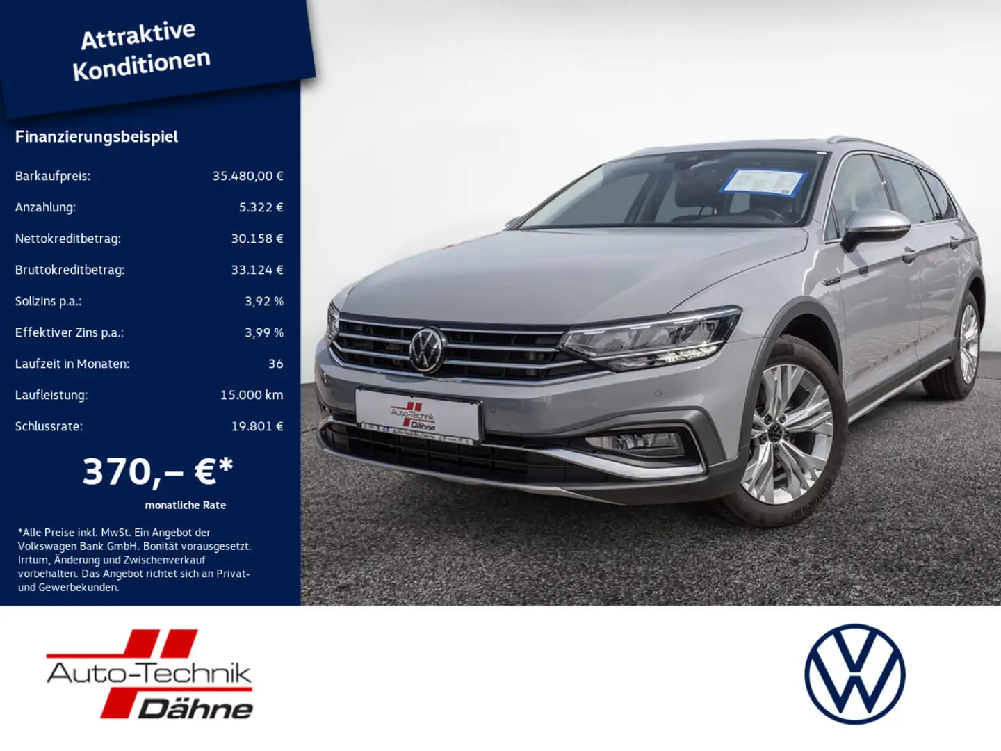 Volkswagen Passat Alltrack 2.0 TDI 4MOTION ACC LED PANO Grau - 1