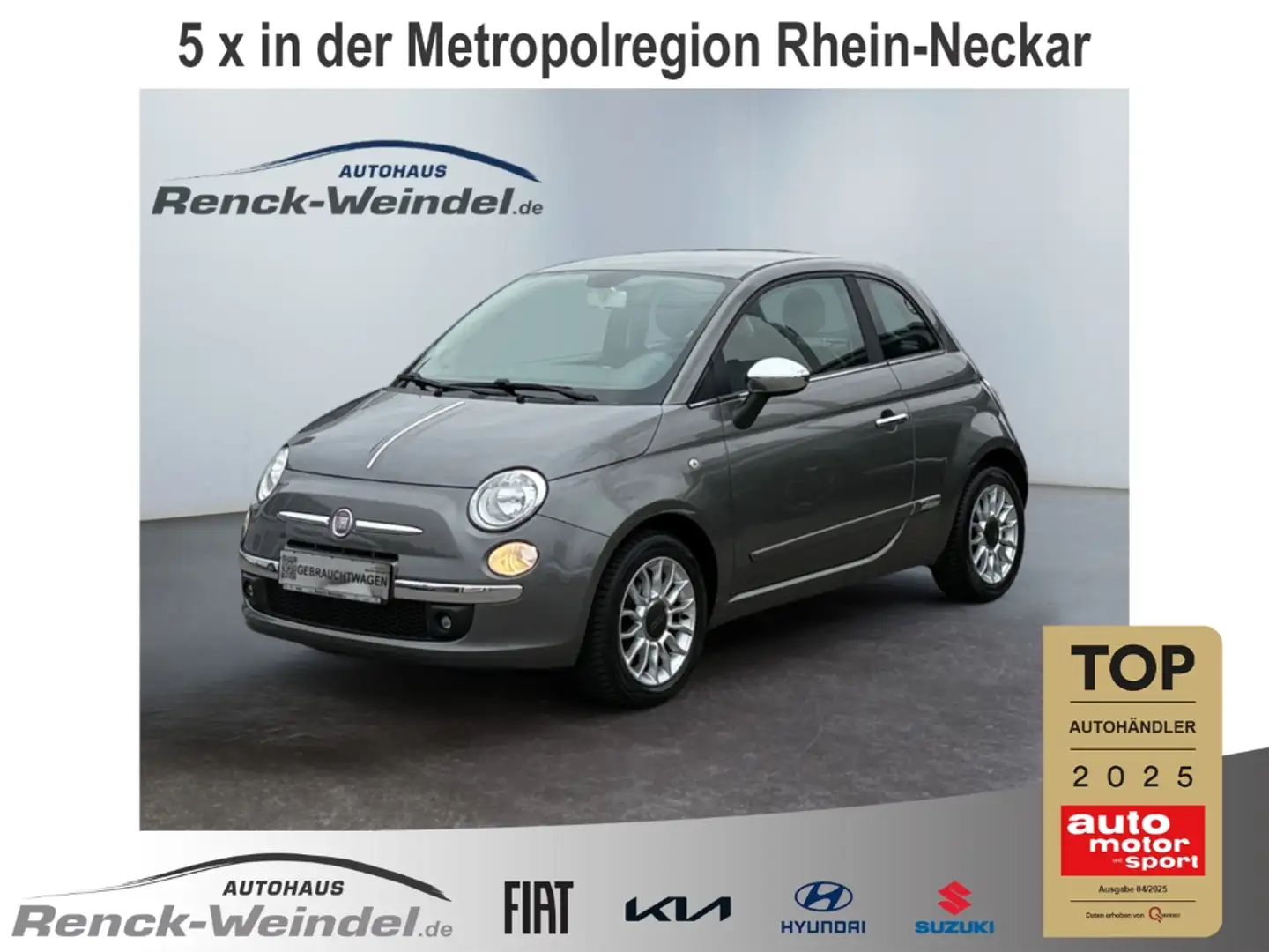 Fiat 500 Star Serie 1 1.2 Klimaanlage Bluetooth Park Distan Gris - 1