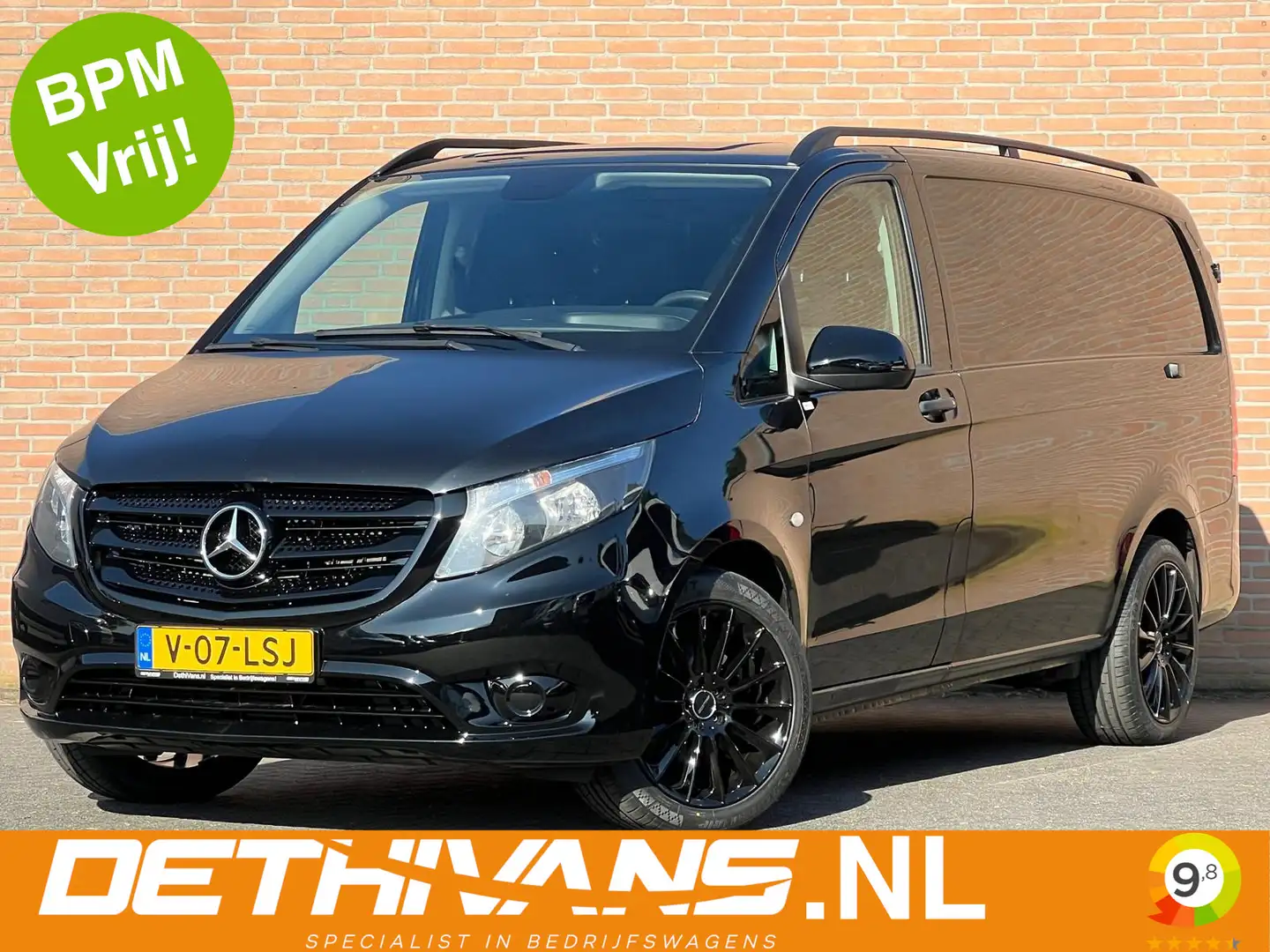 Mercedes-Benz Vito 116CDI 164PK Lang / 2.500KG Trekhaak / Cruisecontr Zwart - 1