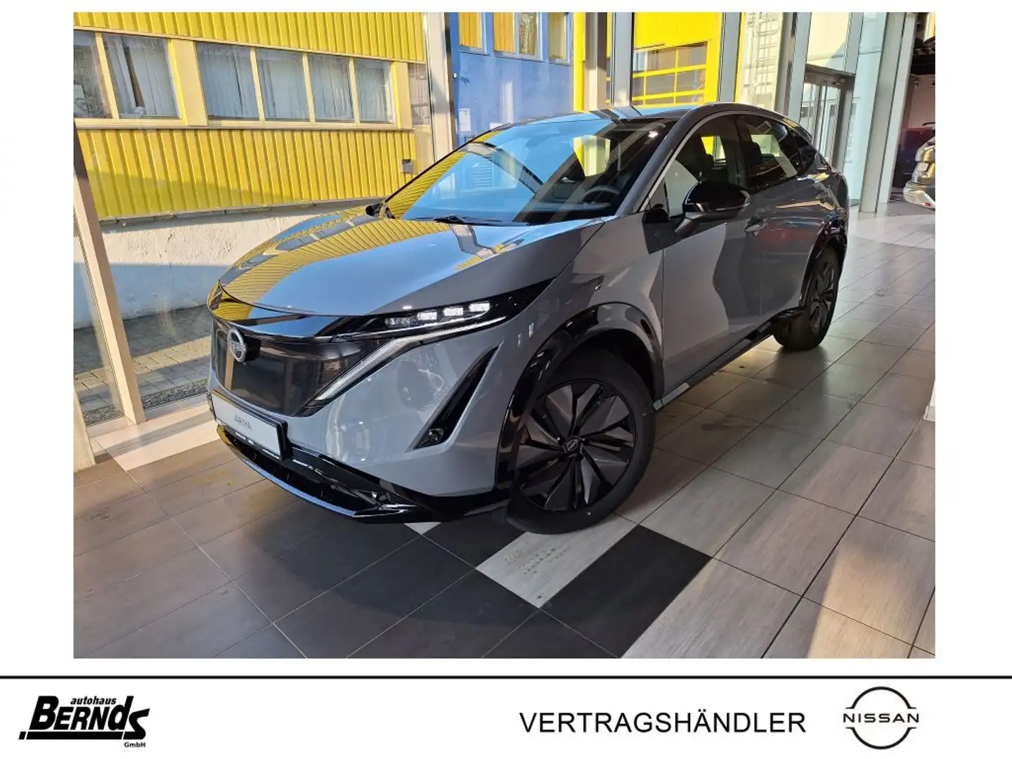 Nissan Ariya ❗️Nur 1 Stück 🩶 63KW💪 -NRW- CCS*NAVI*TEILLEDER*K Grau - 1