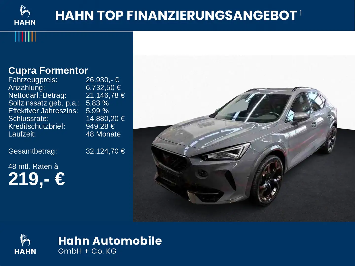 CUPRA Formentor VZ1.4 HYBRID ACC PDC LED Navi Kessy Grau - 2