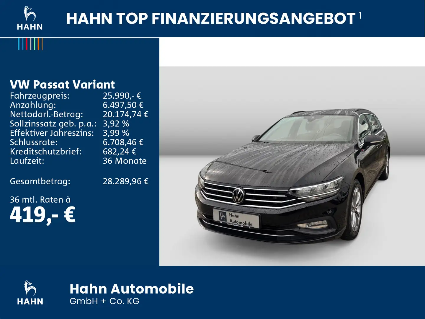 Volkswagen Passat Variant 2.0 TSI DSG Business Navi CAM LED Schwarz - 2
