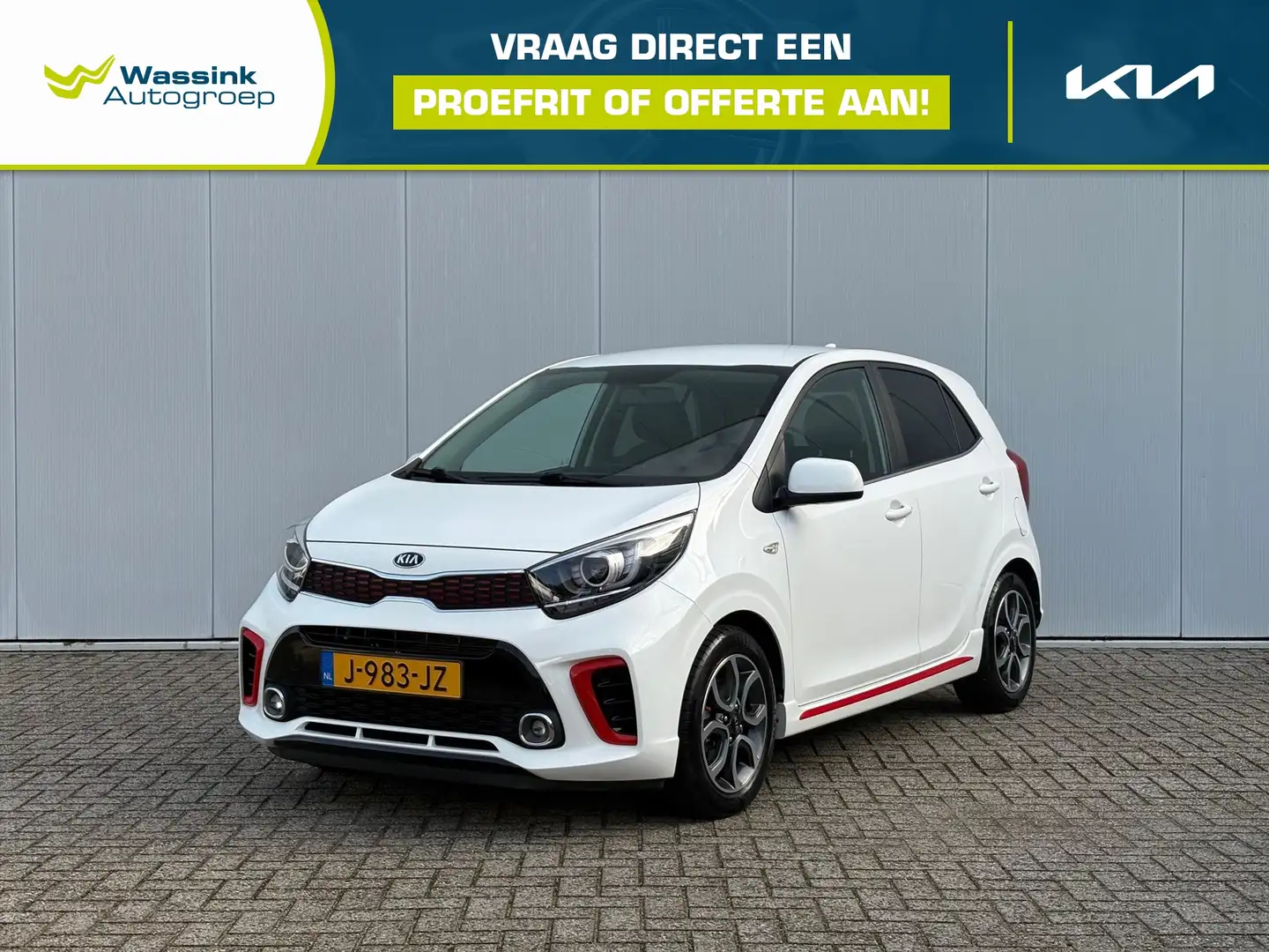 Kia Picanto 1.0 MPi 84pk 4-zits GT-Line | Navigatie | Camera | Blanc - 1