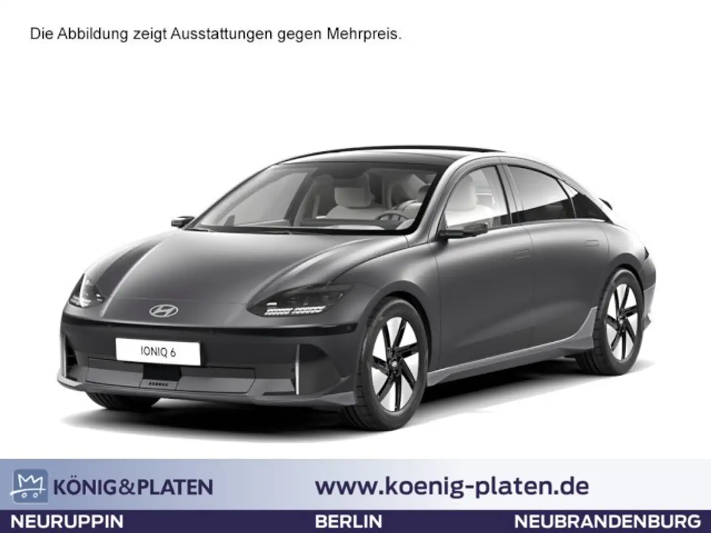 Hyundai IONIQ 6 77,4kWh Batt. (229PS) UNIQ-Paket Klima Navi Leder Grau - 1