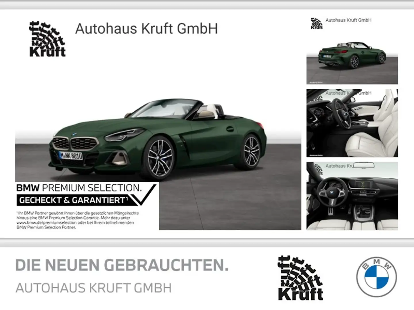 BMW Z4 M40i LC PROF+HUD+LED+KAMERA+HK SOUND+LM19 Grün - 1