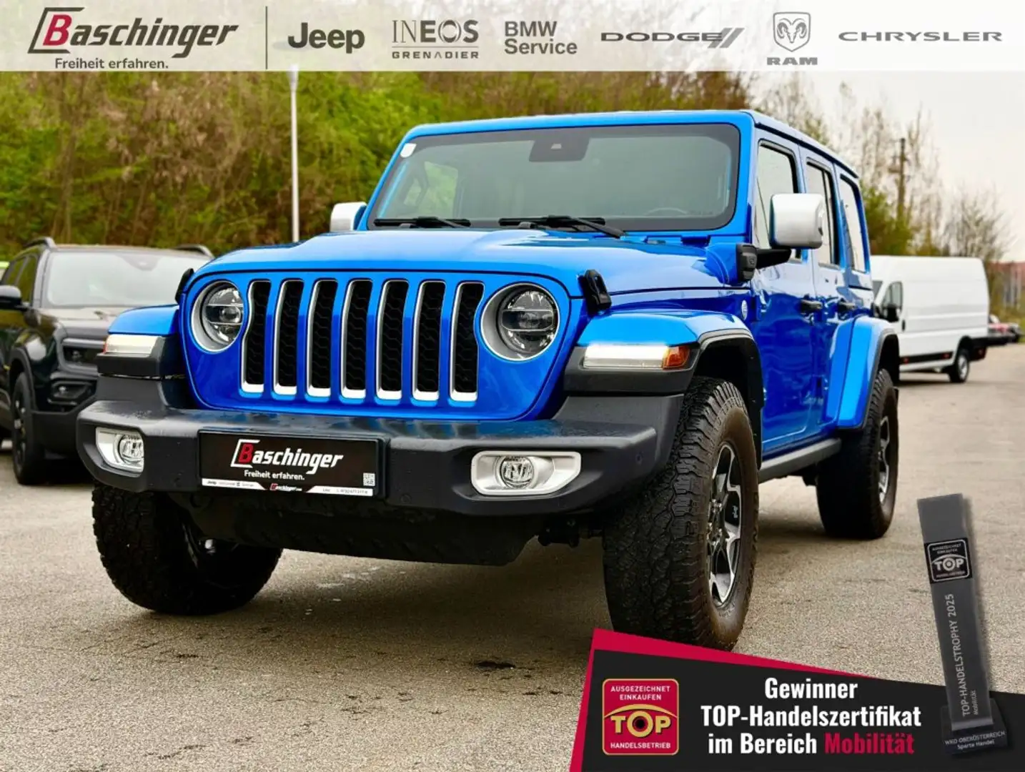 Jeep Wrangler Sahara PHEV 380 PS 4xe Blau - 1