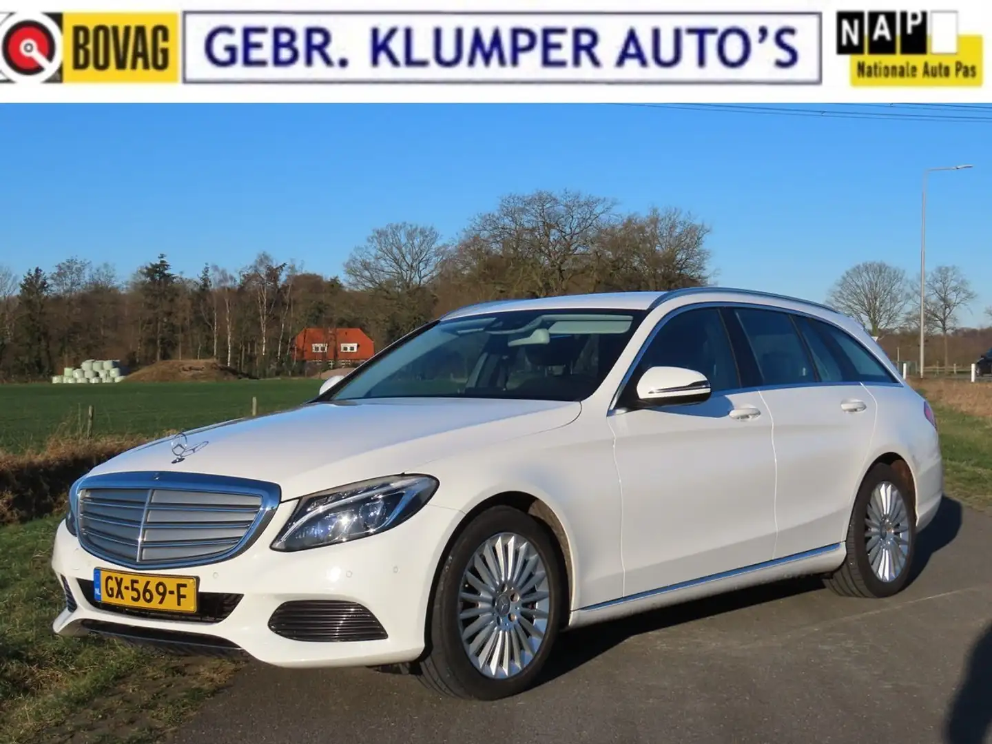 Mercedes-Benz C 350 350 e Lease Ed, Burmester, Luchtvering, LED, Navi Wit - 1
