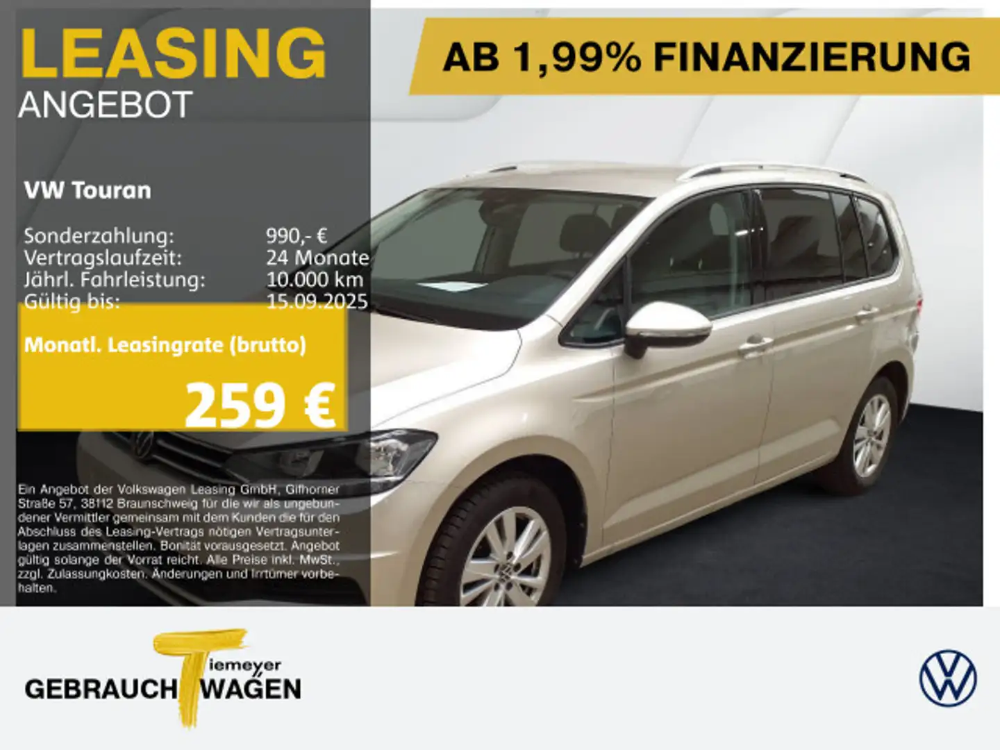 Volkswagen Touran 1.5 TSI DSG COMFORTLINE 7-SITZE AHK KAMER Silber - 1
