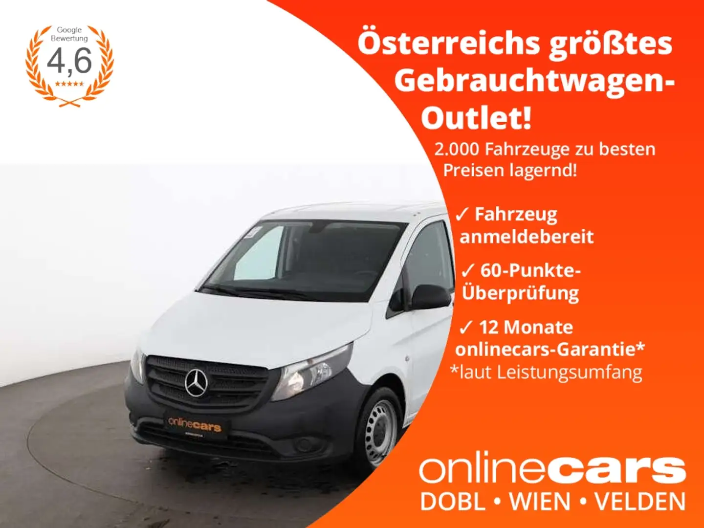 Mercedes-Benz Vito Kasten CDI 4x4 Aut TEMPOMAT KLIMA RADIO Weiß - 1