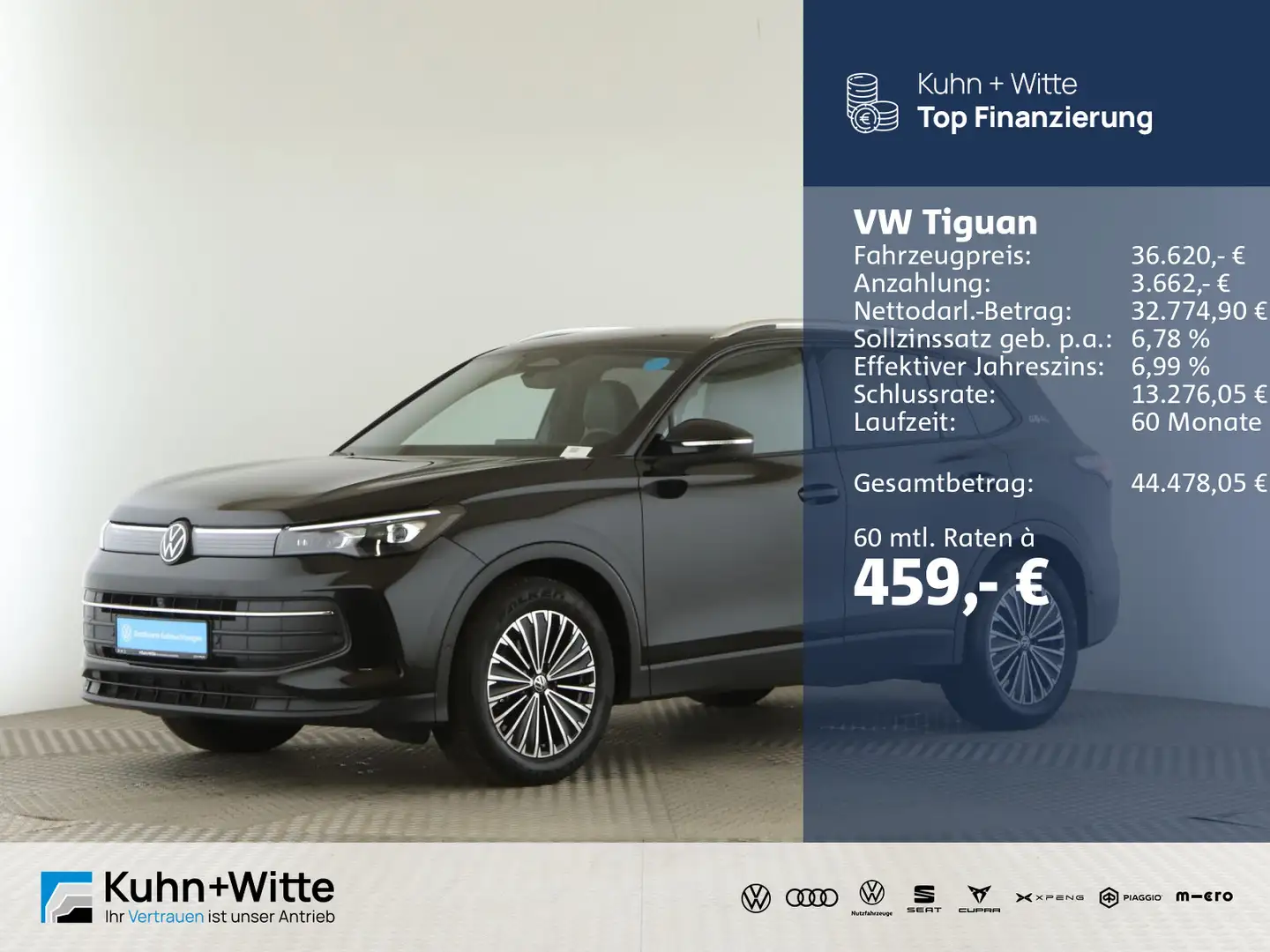 Volkswagen Tiguan 1.5 eTSI Goal *AHK*Matrix*RFK*Navi*AppleC Schwarz - 1