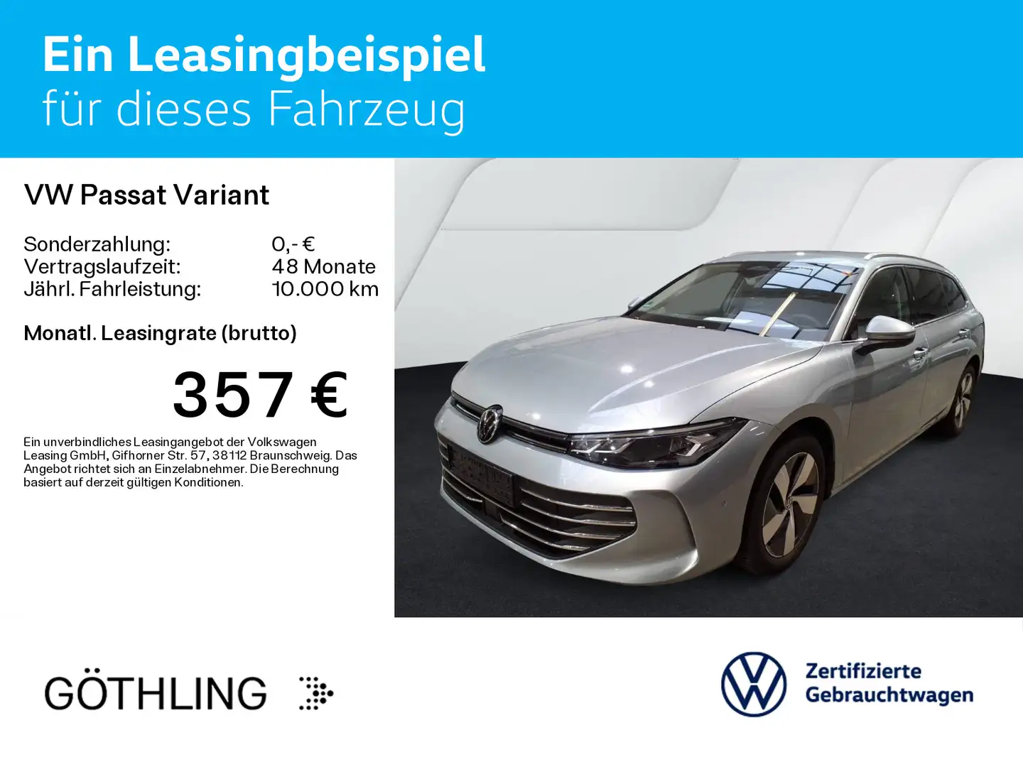 Volkswagen Passat Variant Busin.DSG*NAVI*AHK*KAM*SHZ*LED*As Silber - 2